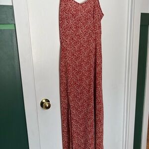 SHEIN Red Floral Maxi Dress
